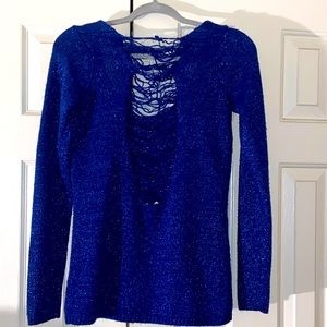 Shimmery Blue long sleeve sweater